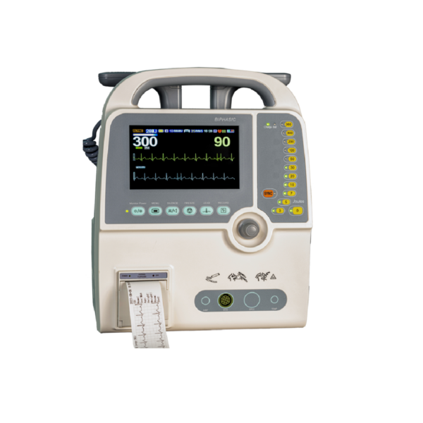 Defibrillator with monitor