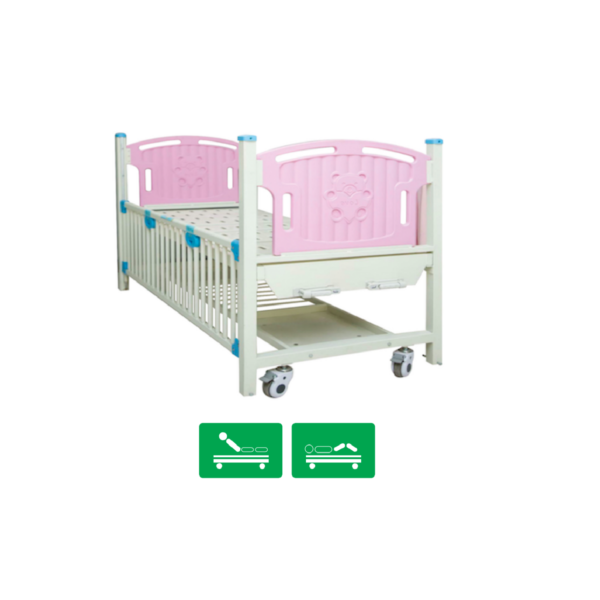 Adjustable manual pediatric bed