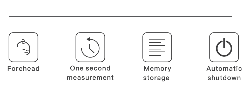 Forehead thermometer one second measurement