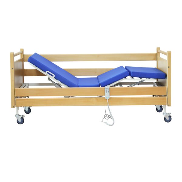 wooden medical bed